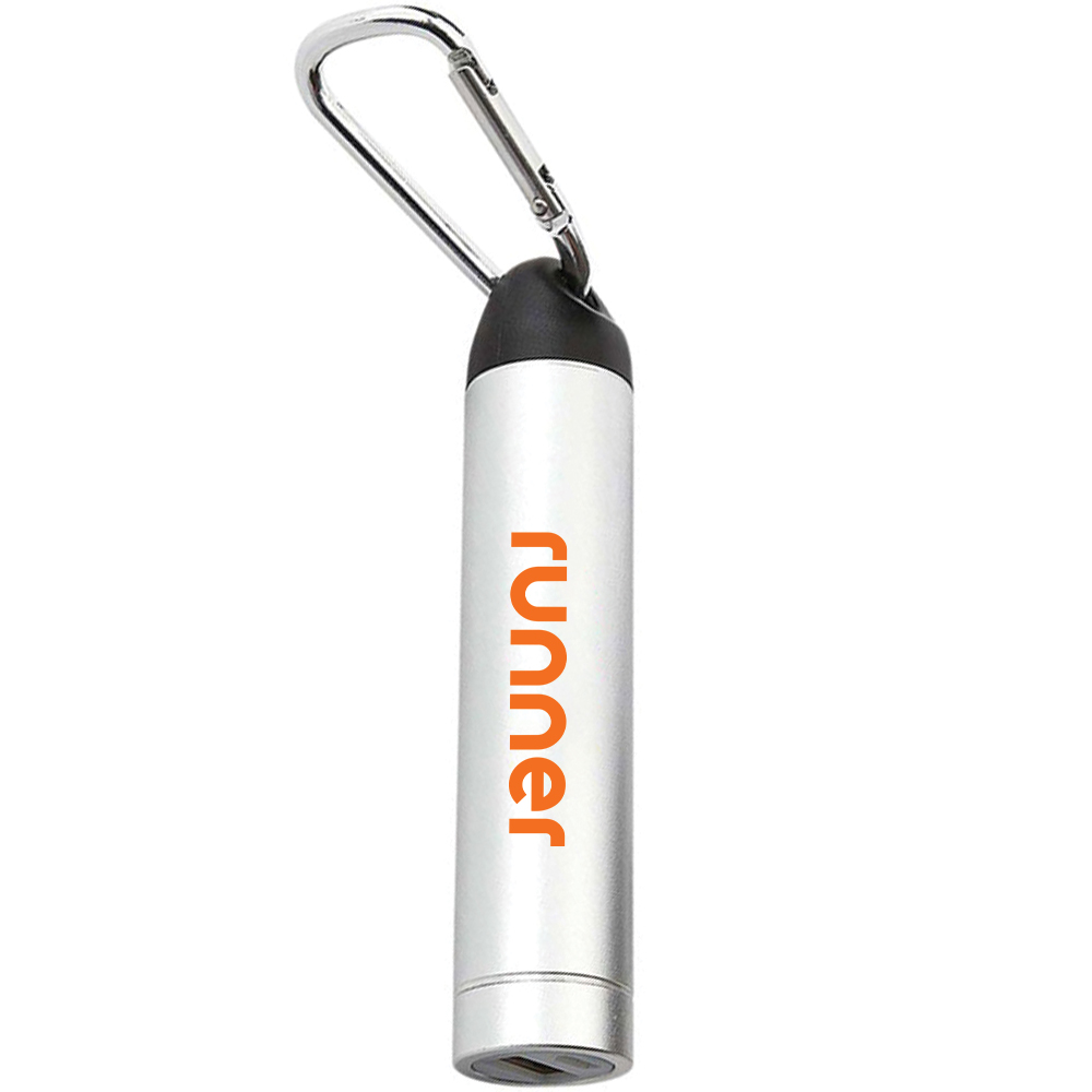 Picture of 2200 mAh Aluminum Power Bank with Carabiner
