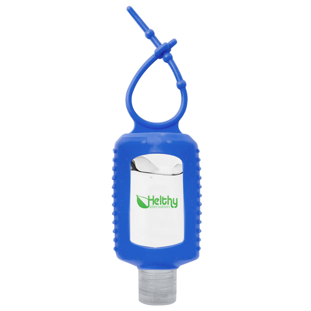 Picture of Customized 2 Oz. Gel Hand Sanitizers with Silicone Sleeve