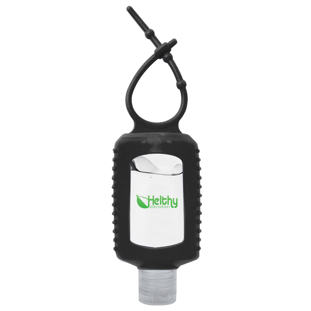 Picture of Customized 2 Oz. Gel Hand Sanitizers with Silicone Sleeve
