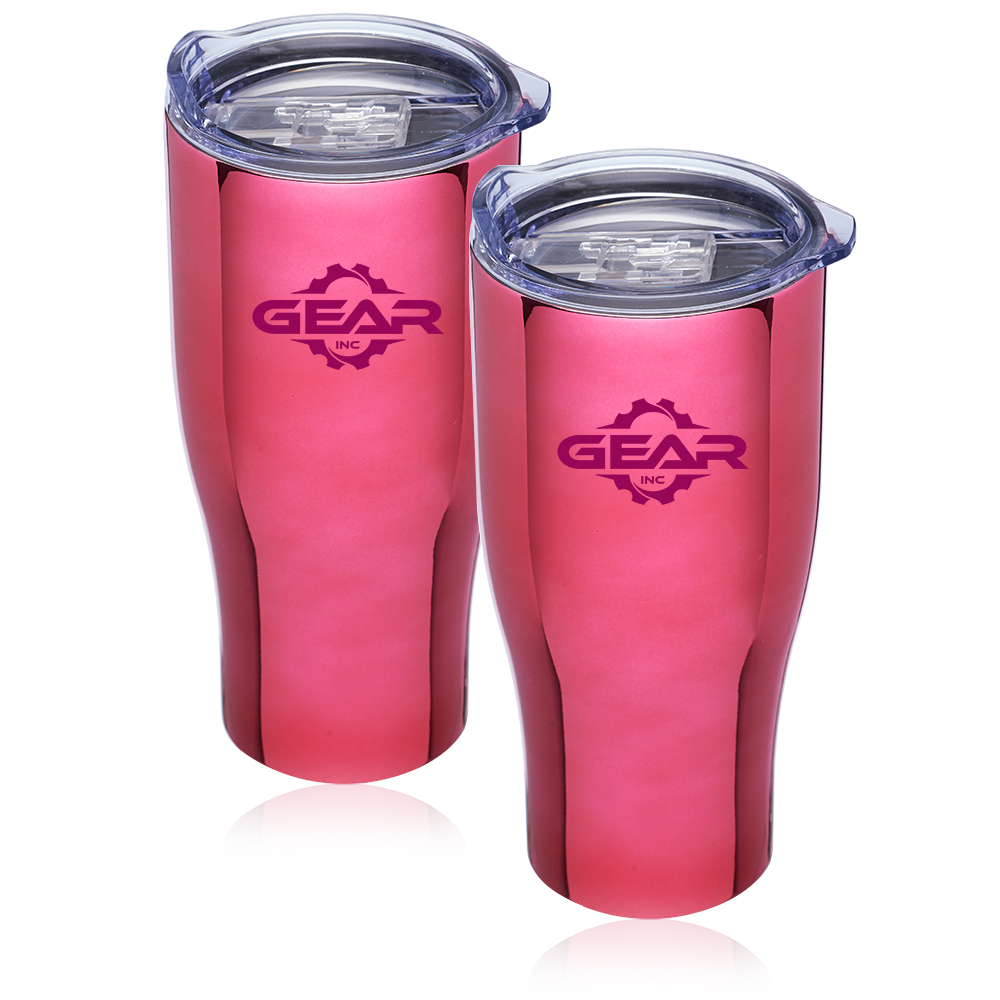 Picture of 27 Oz. Stainless Steel Metallix Grip Travel Tumblers
