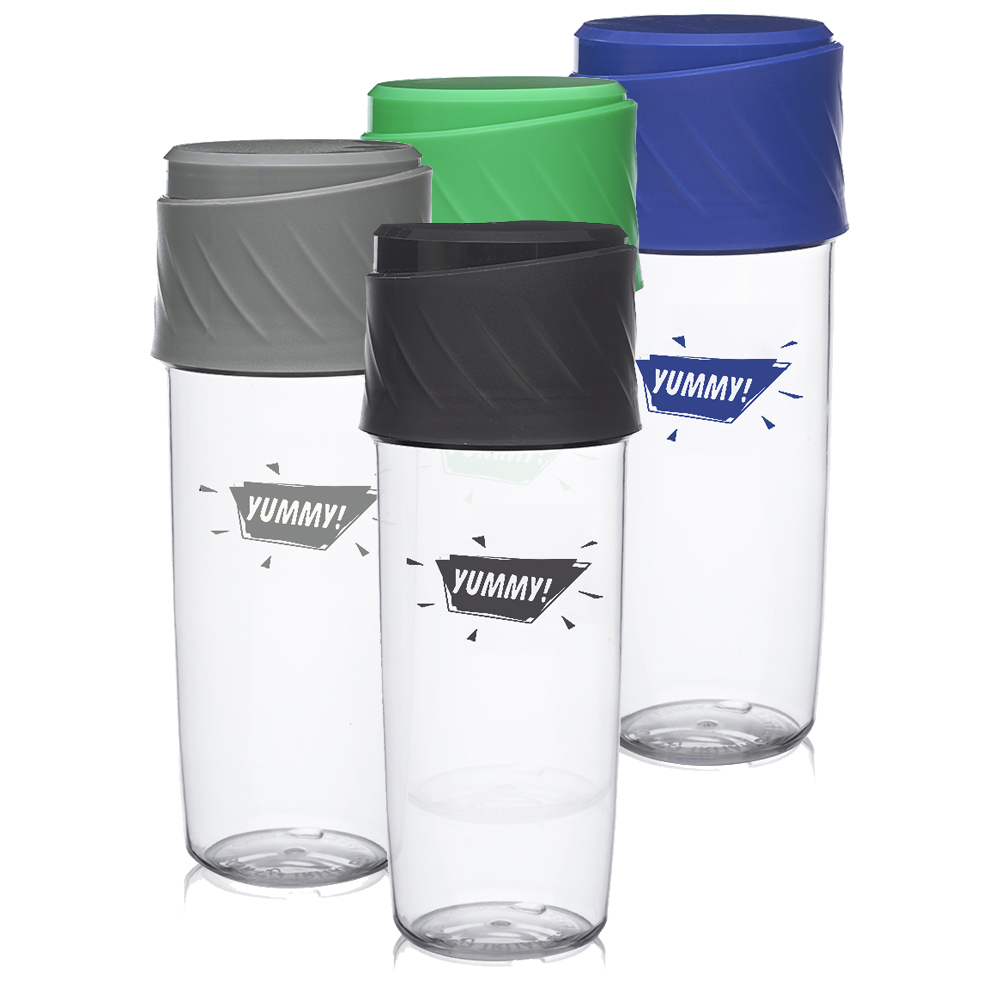 Picture of 16 oz Dual Sip-N-Snack Tritan Water Bottles