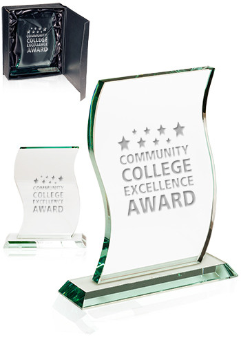 Picture of Jade Glass Papyrus Crystal Awards