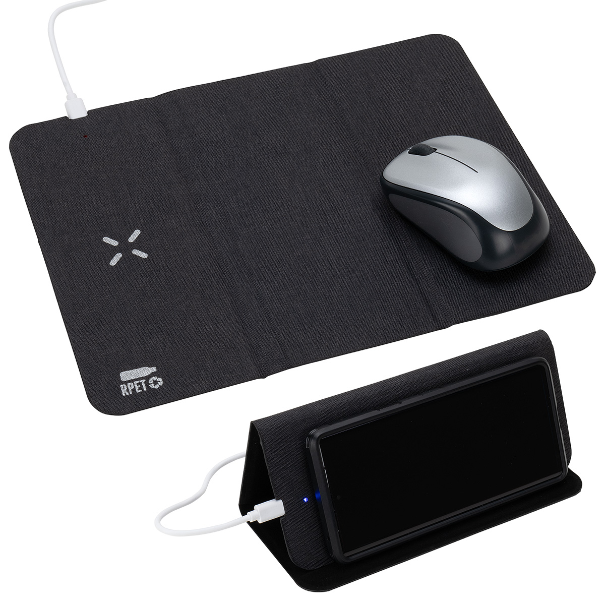 Picture of Acadia RPET Mouse Pad with 15W Wireless Charger