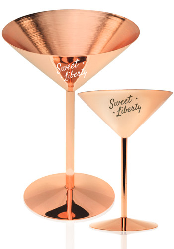 Picture of 8 Oz. Copper Coated Martini Glasses