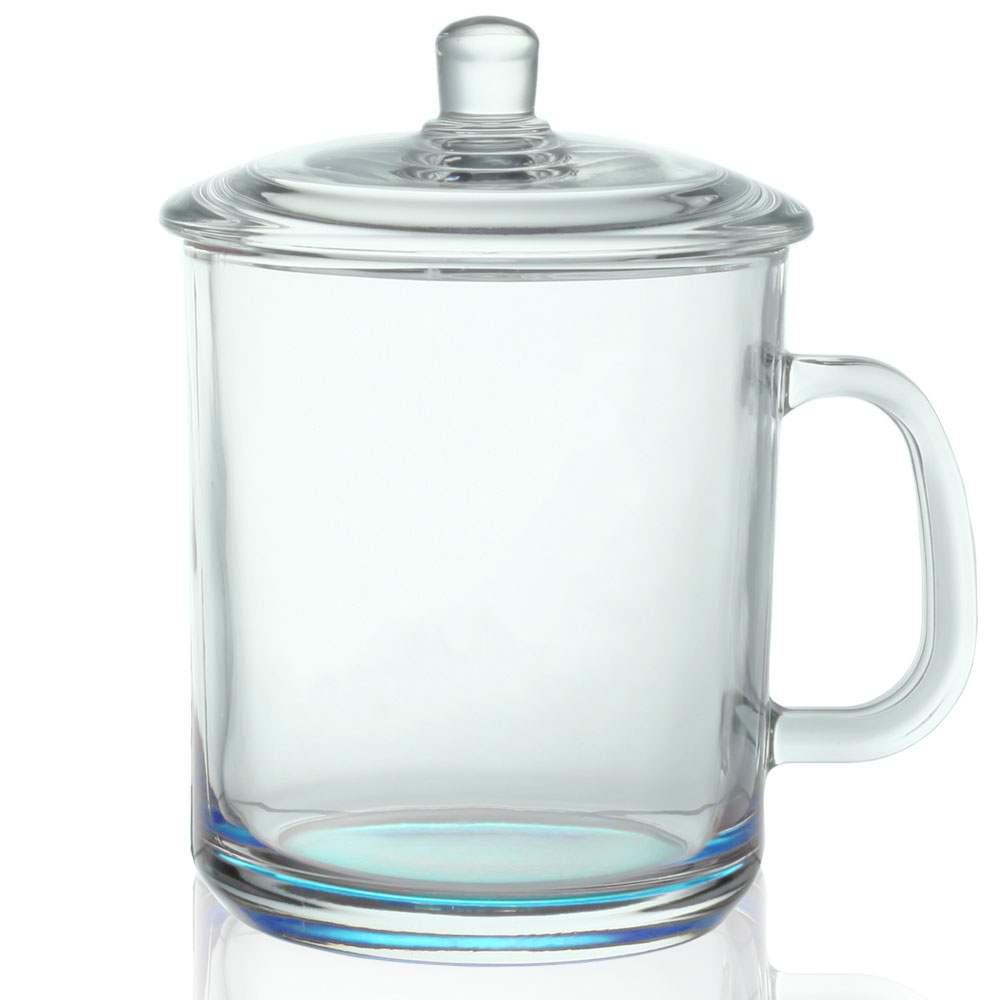Picture of 15 oz. Glass Tea Cups with Lids