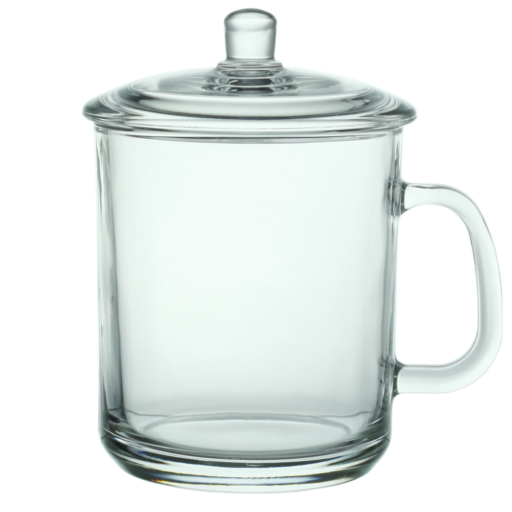 Picture of 15 oz. Glass Tea Cups with Lids