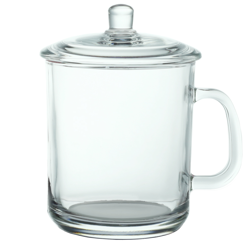 Picture of 15 oz. Glass Tea Cups with Lids