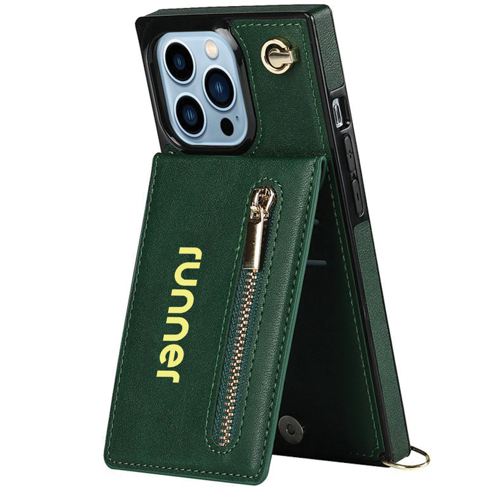 Picture of Crossbody Lanyard Leather Phone Wallet Case for iPhone 11/12/13