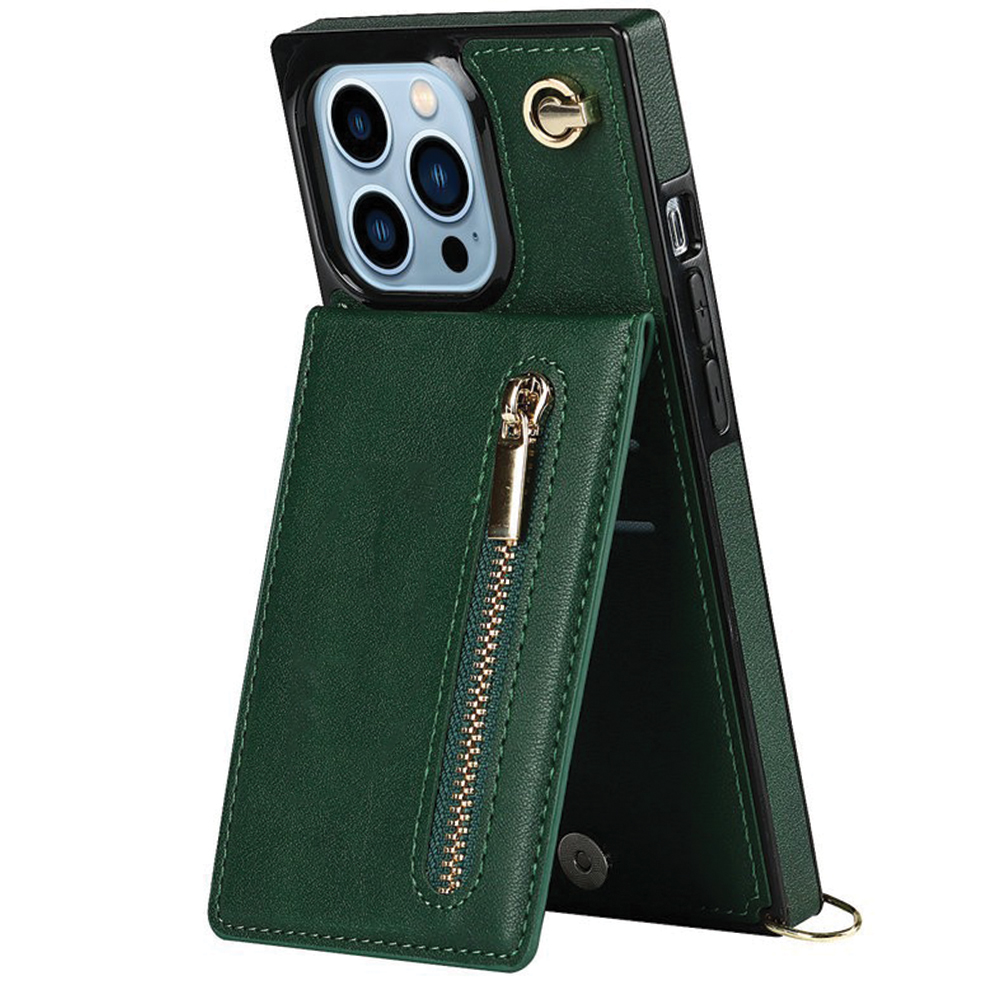 Picture of Crossbody Lanyard Leather Phone Wallet Case for iPhone 11/12/13