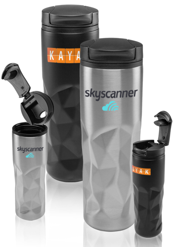 Picture of 13.5 Oz. Stainless Steel Travel Tumblers w/ Geometric Pattern