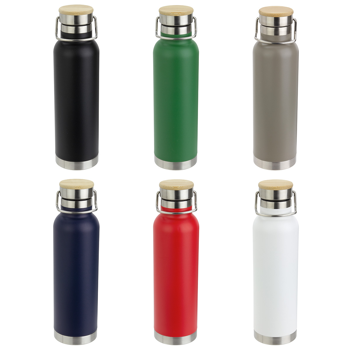 Picture of Cusano 22 oz Vacuum Insulated Stainless Steel Bottle with Bamboo Cap