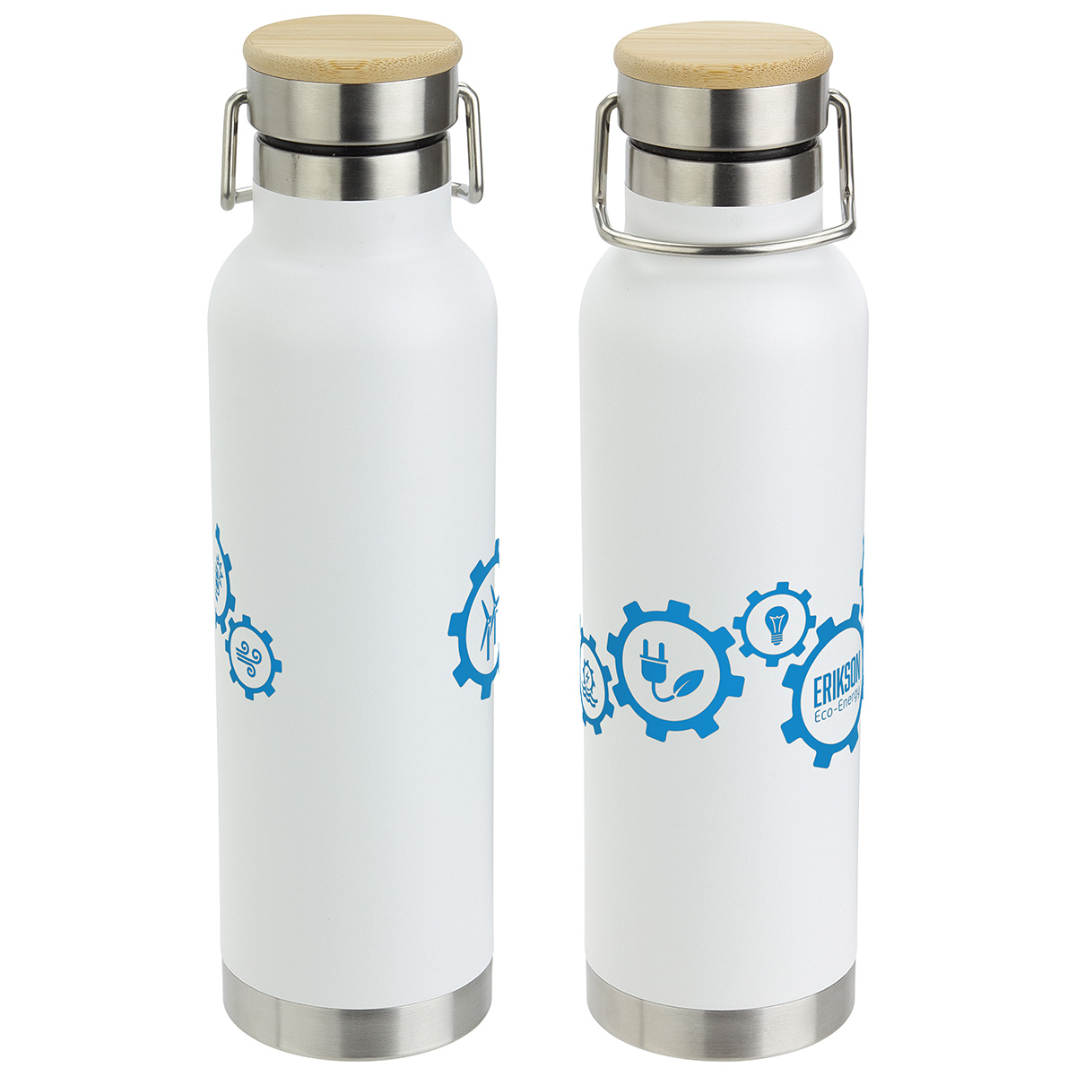 Picture of Cusano 22 oz Vacuum Insulated Stainless Steel Bottle with Bamboo Cap