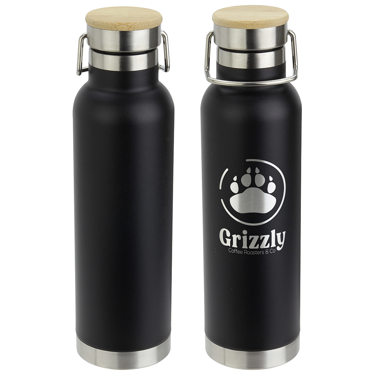 Picture of Cusano 22 oz Vacuum Insulated Stainless Steel Bottle with Bamboo Cap