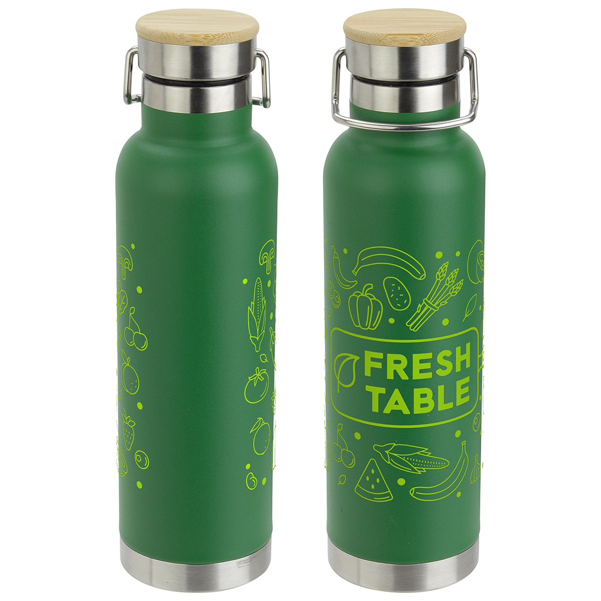 Picture of Cusano 22 oz Vacuum Insulated Stainless Steel Bottle with Bamboo Cap