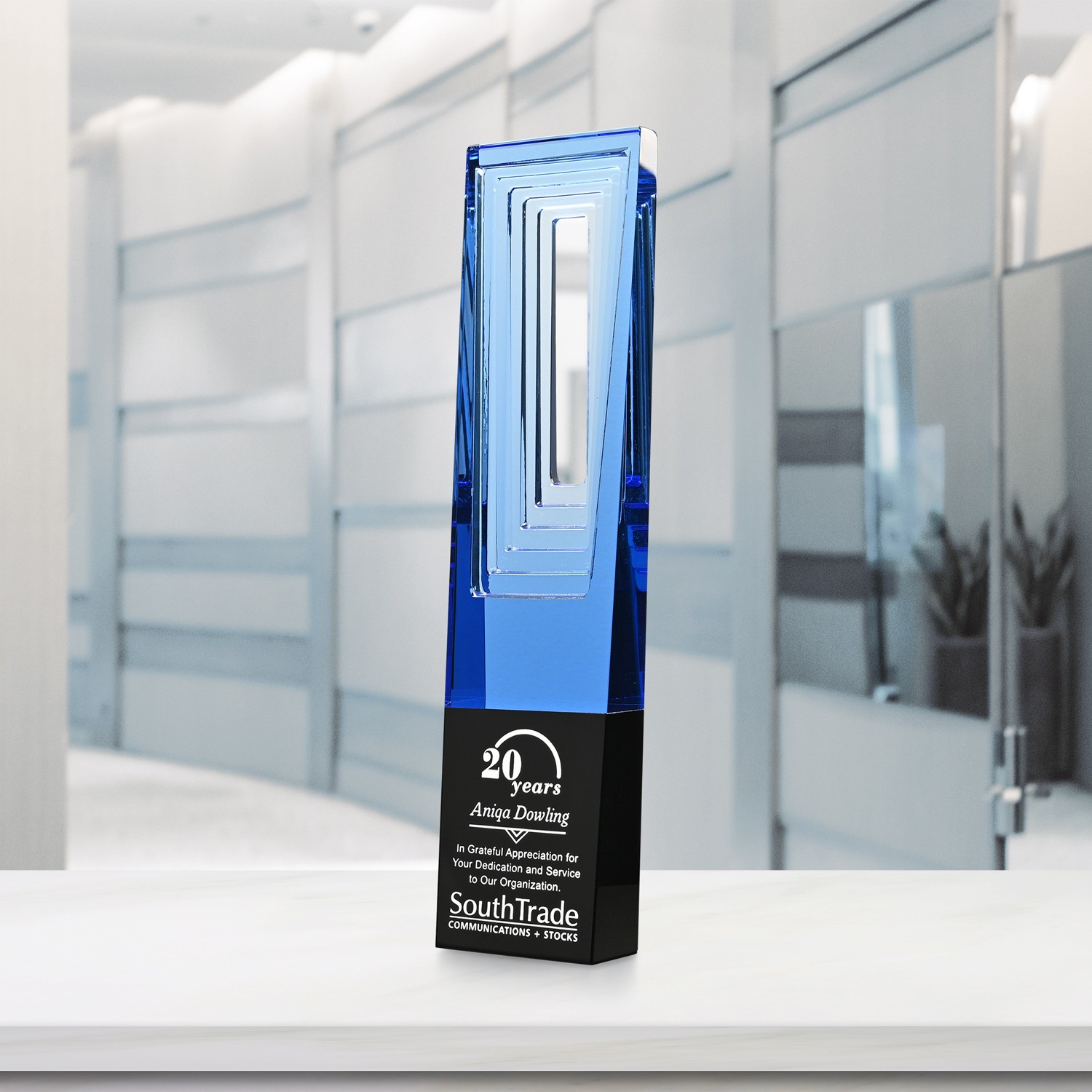 Picture of Athens Blue Award 10-3/4"