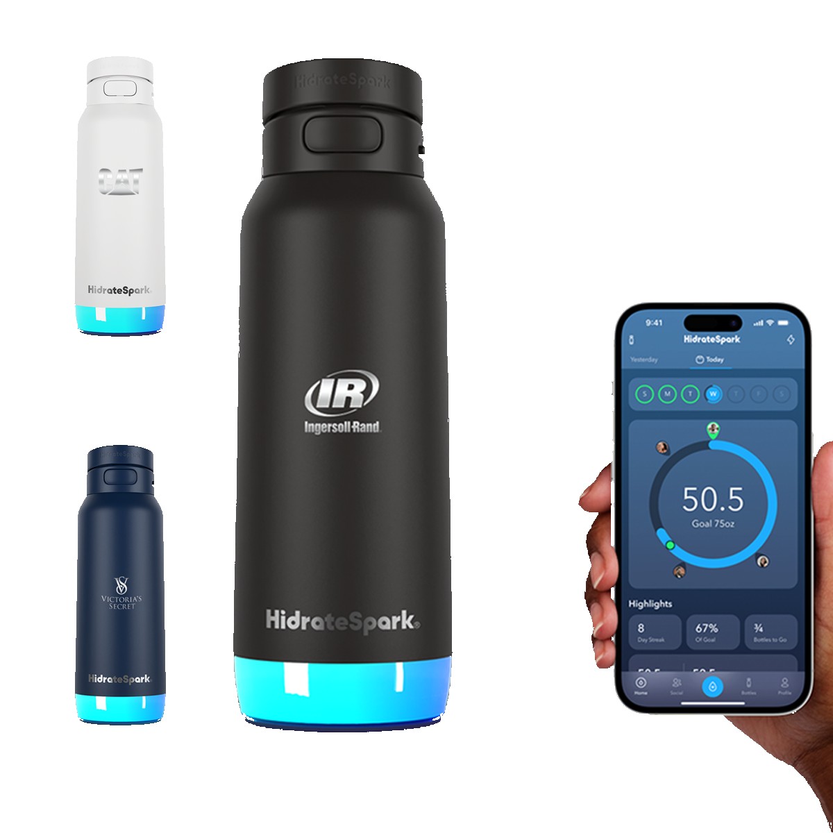 Picture of HidrateSpark® 32 oz. PRO 2 Bottle with Chug Lid, Laser, Standard