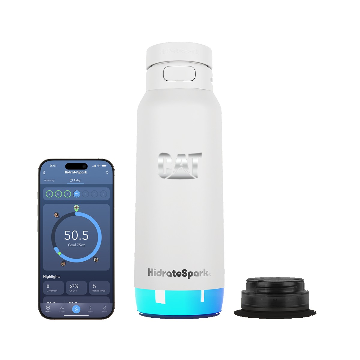 Picture of HidrateSpark® 32 oz. PRO 2 Bottle with Chug Lid, Laser, Standard