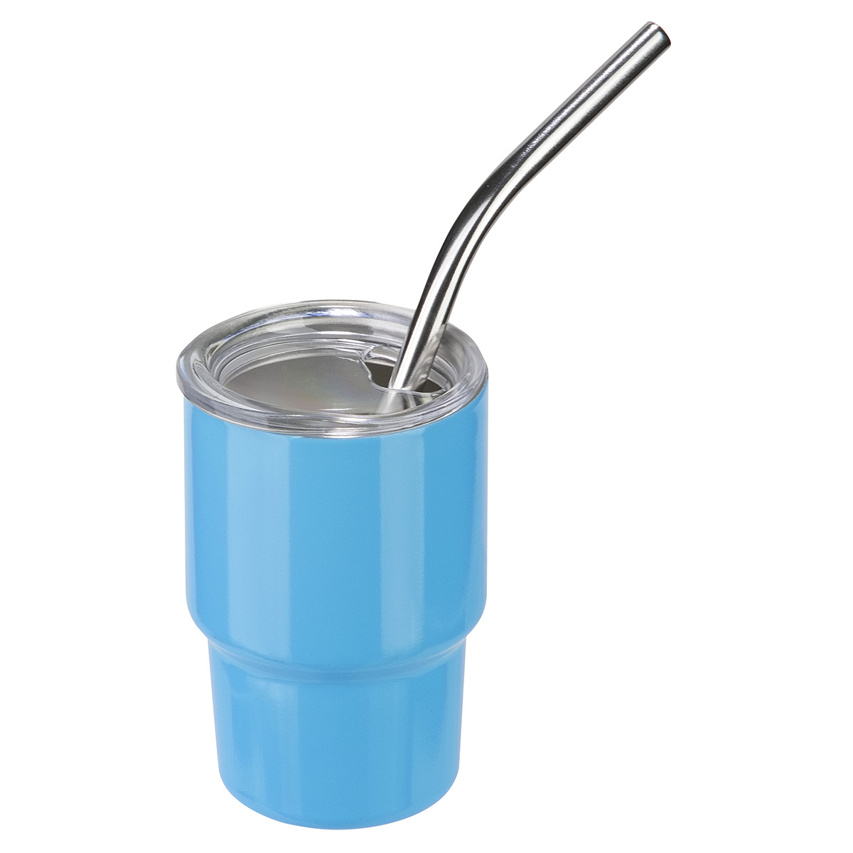 Picture of Mini Belmont 3 oz Double-Wall Stainless Steel Tumbler with Straw
