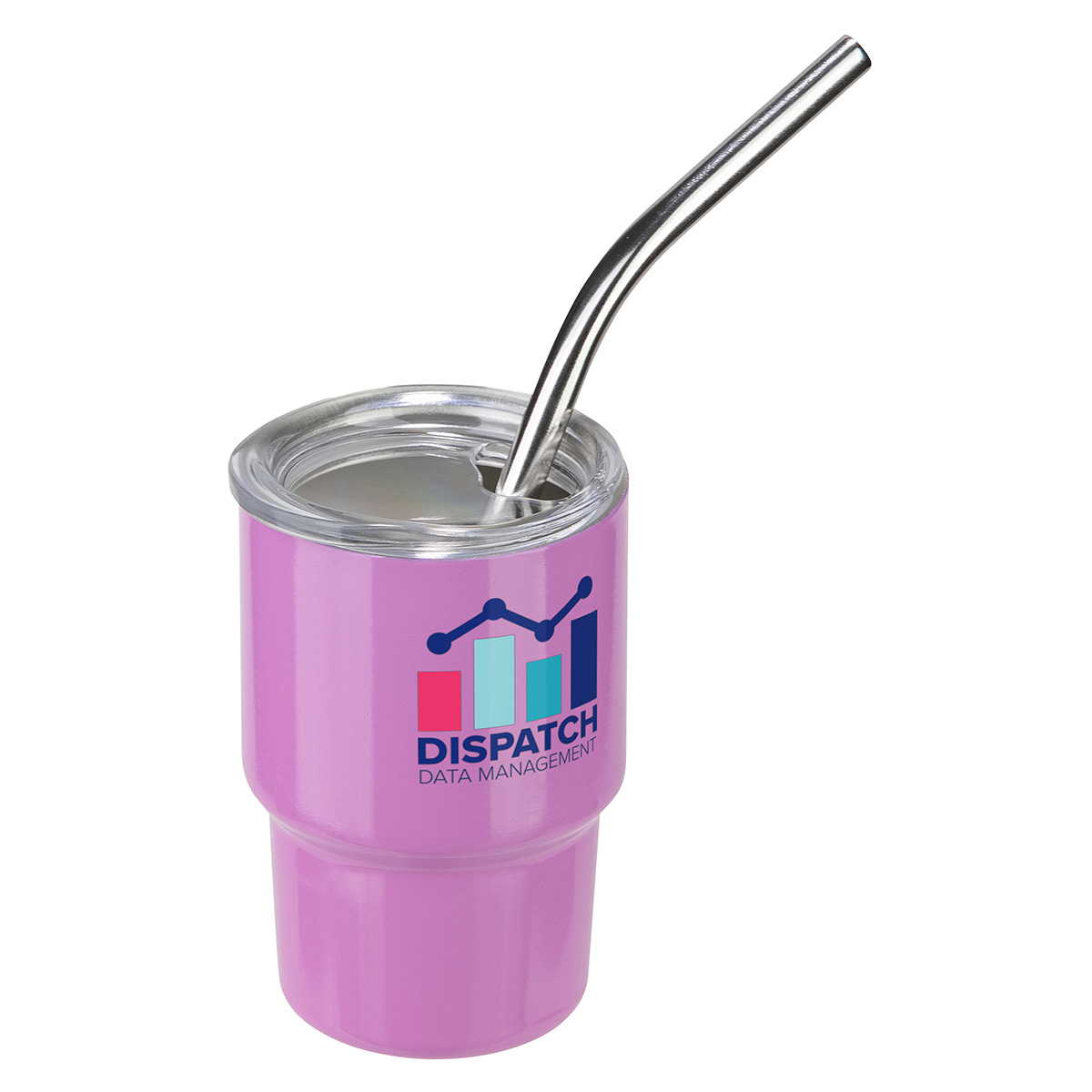 Picture of Mini Belmont 3 oz Double-Wall Stainless Steel Tumbler with Straw