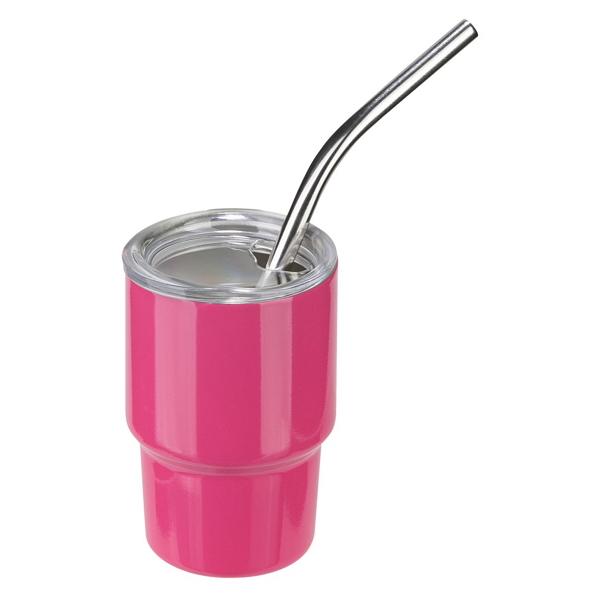 Picture of Mini Belmont 3 oz Double-Wall Stainless Steel Tumbler with Straw