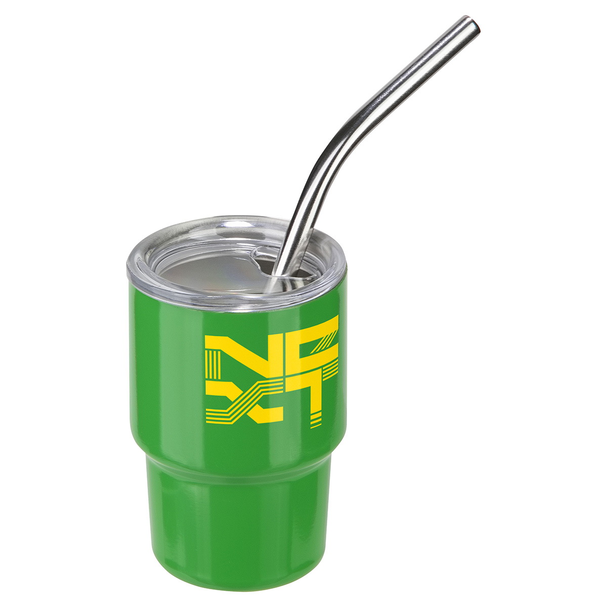 Picture of Mini Belmont 3 oz Double-Wall Stainless Steel Tumbler with Straw