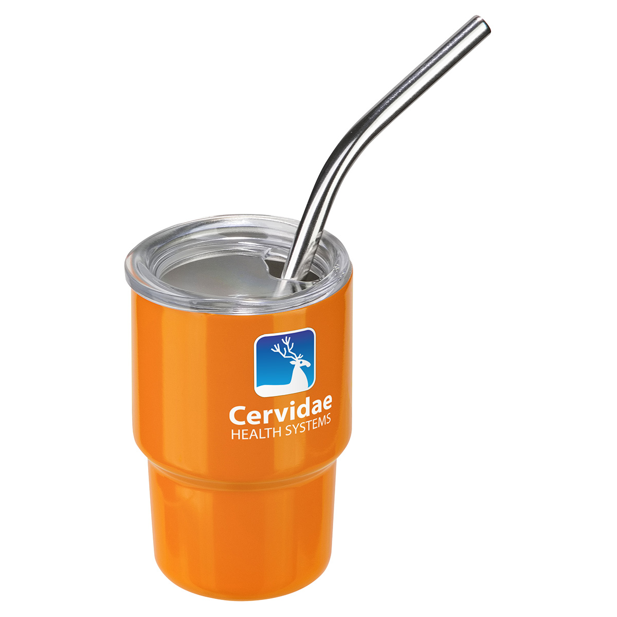 Picture of Mini Belmont 3 oz Double-Wall Stainless Steel Tumbler with Straw