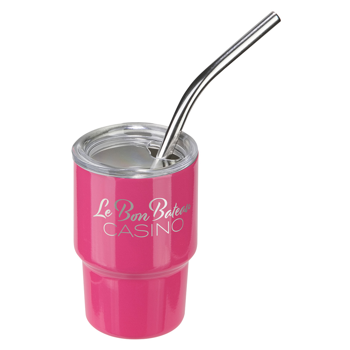 Picture of Mini Belmont 3 oz Double-Wall Stainless Steel Tumbler with Straw