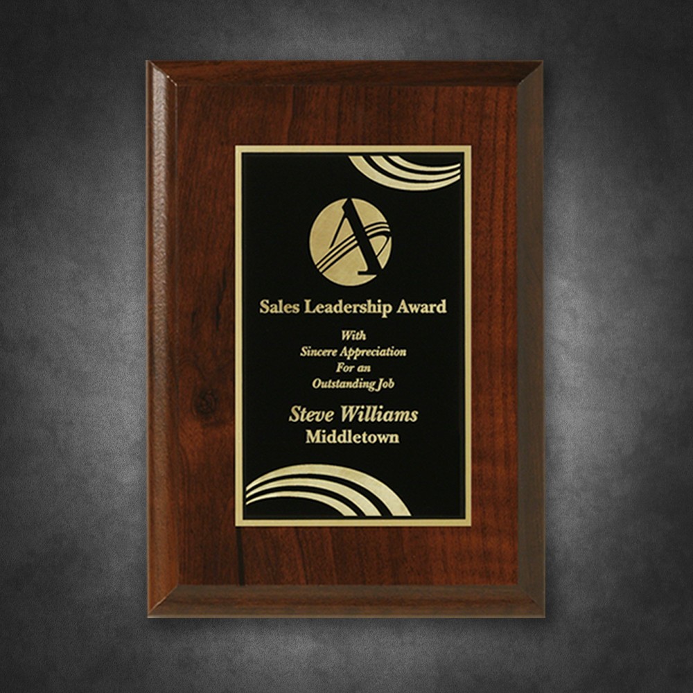 Picture of Econo Cherry Plaque 5" x 7" with Lasered Plate