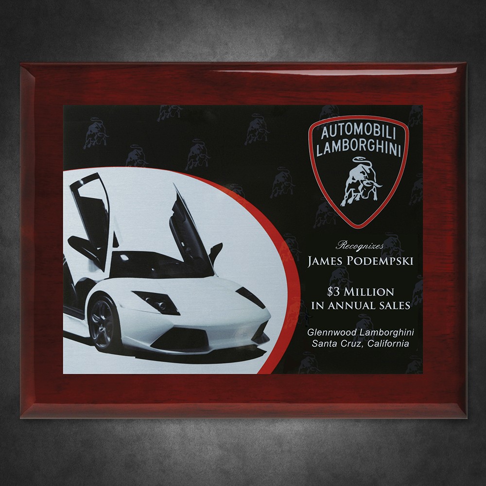 Picture of Aberdeen Rosewood Plaque 12" x 15" with Sublimated Plate