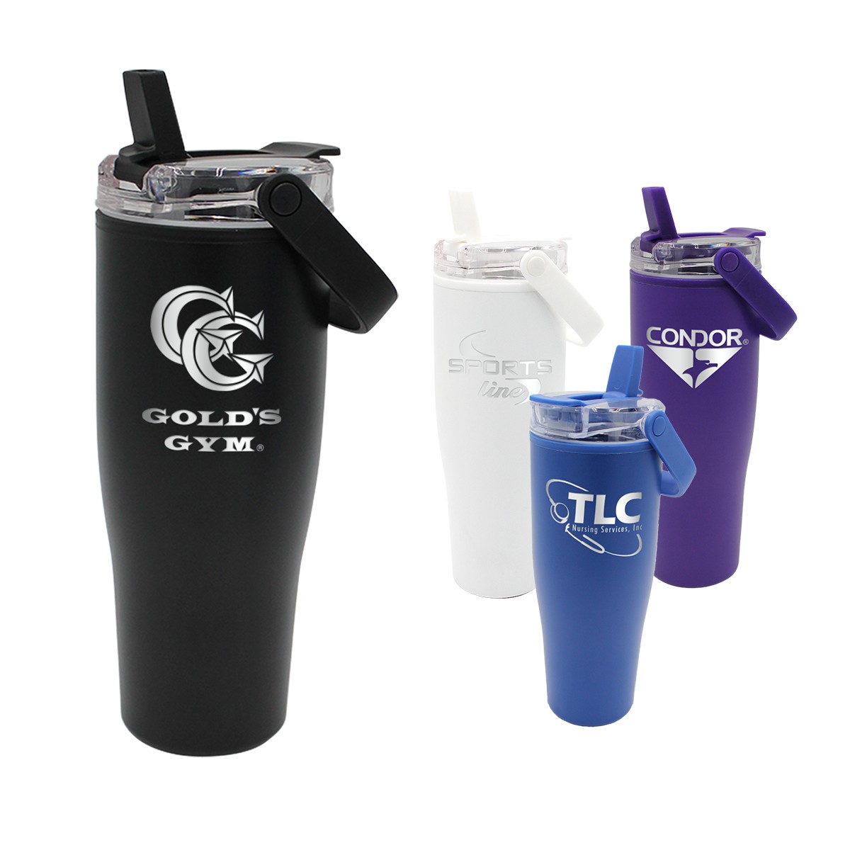 Picture of 30 oz. Recycled Tumbler with Handle Lid, Laser, Premium