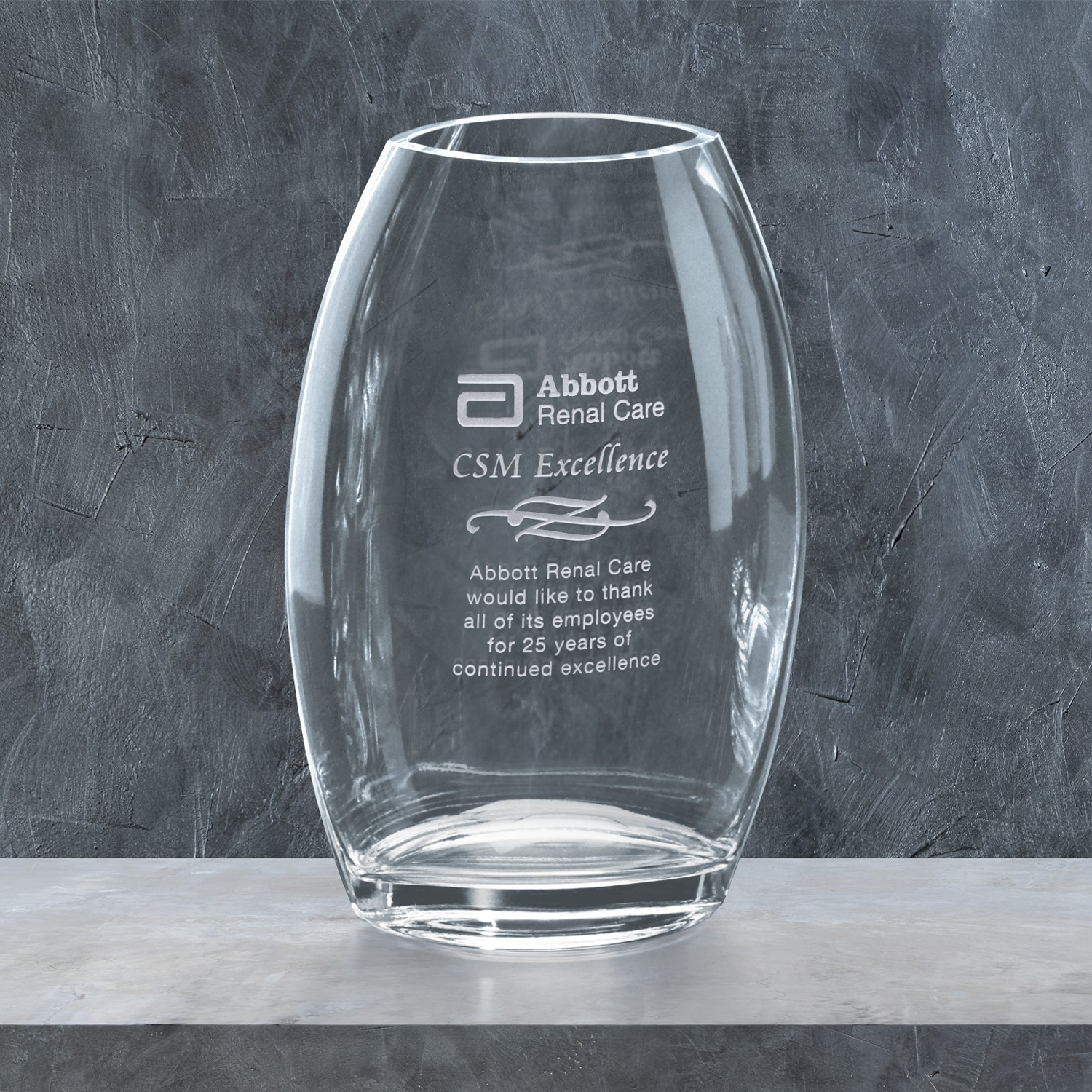 Picture of Clear Oval Vase 10-1/2"