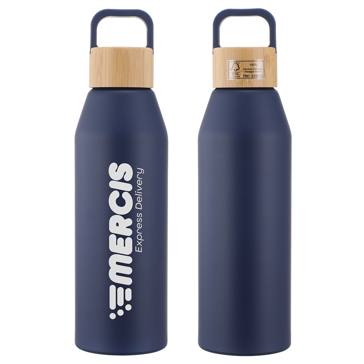 Picture of Clive 24 oz Recycled Aluminum Bottle with Bamboo Lid