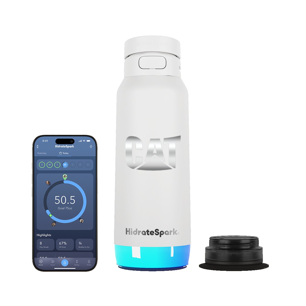 Picture of HidrateSpark® 32 oz. PRO 2 Bottle with Chug Lid, Laser, Premium