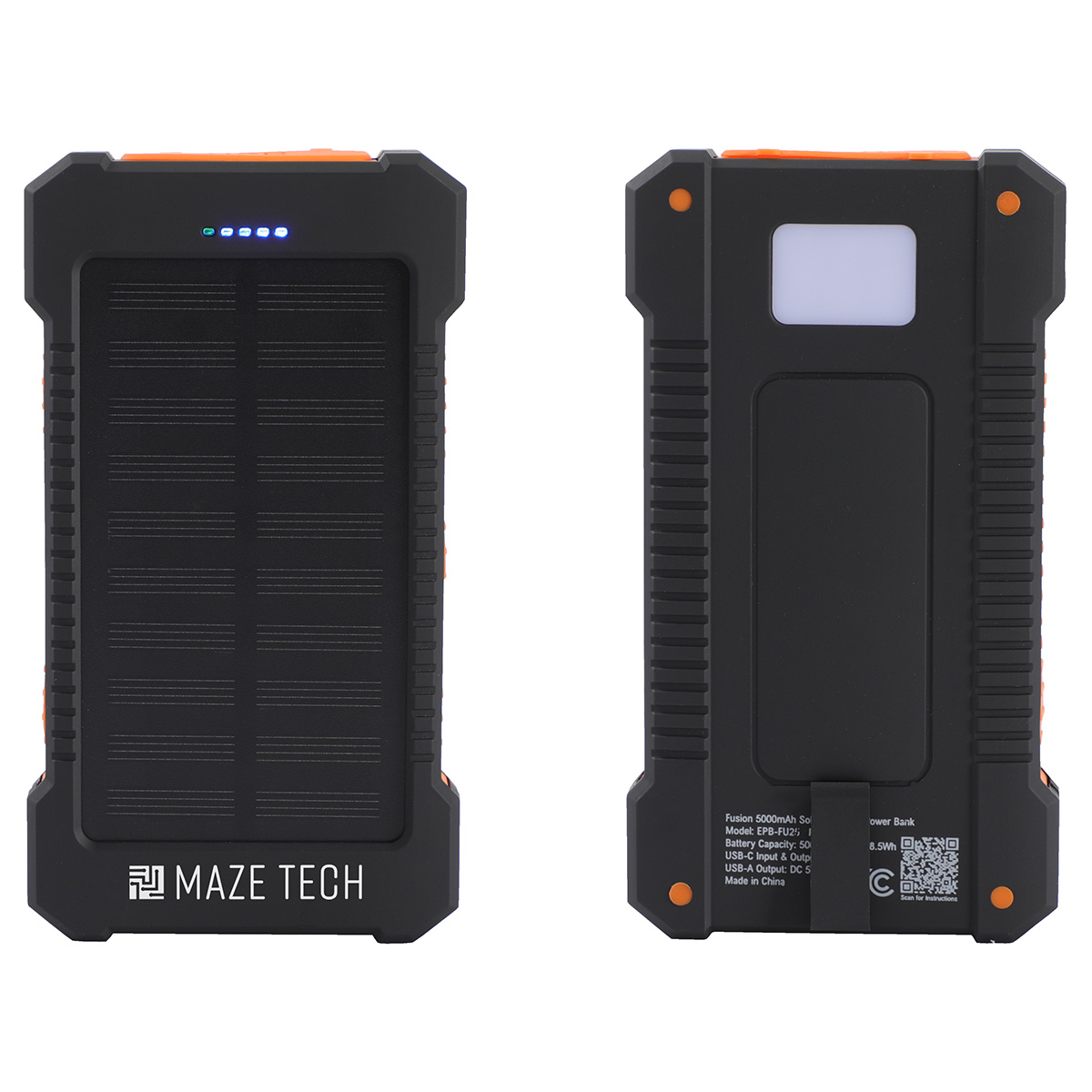 Picture of Fusion 5000mAh Solar-Charging Power Bank
