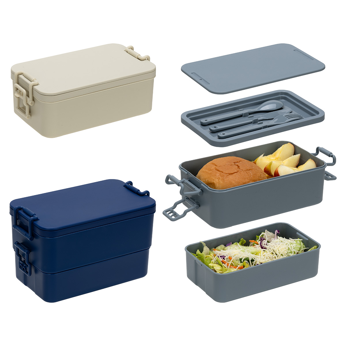 Picture of Canteen Stackable Lunch Box With Utensils
