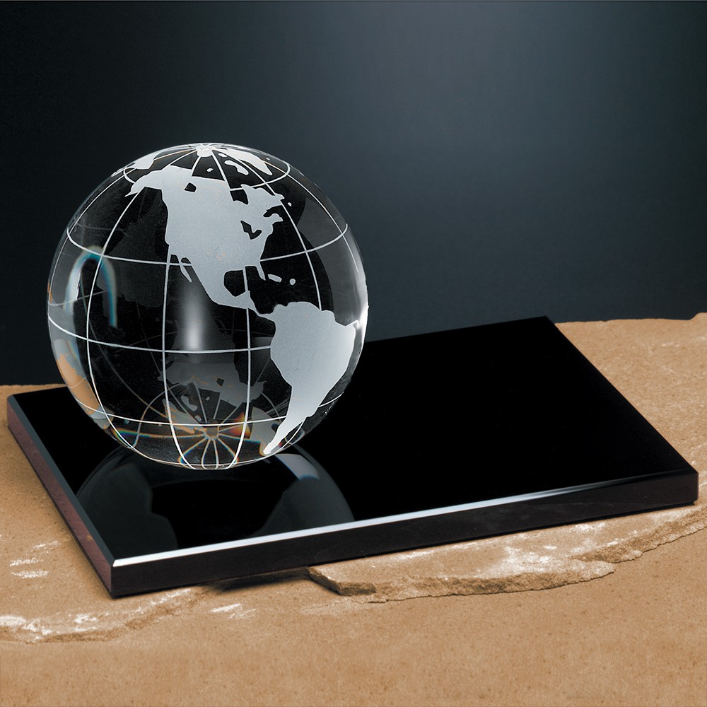 Picture of Galaxy Globe on Black Glass Base