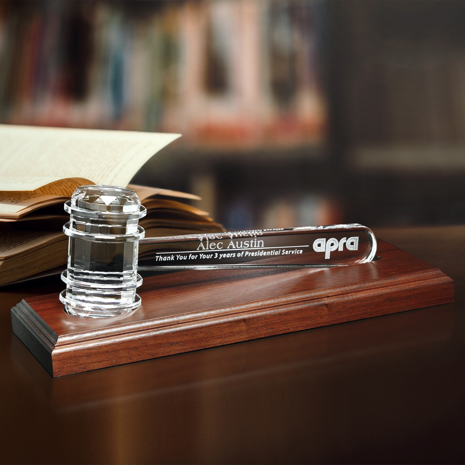 Picture of Crystal Gavel on Royal Finish Base 11-1/2" W