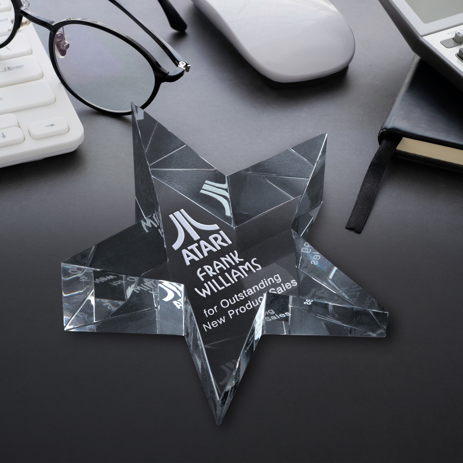 Picture of Slanted Star Paperweight 5" W