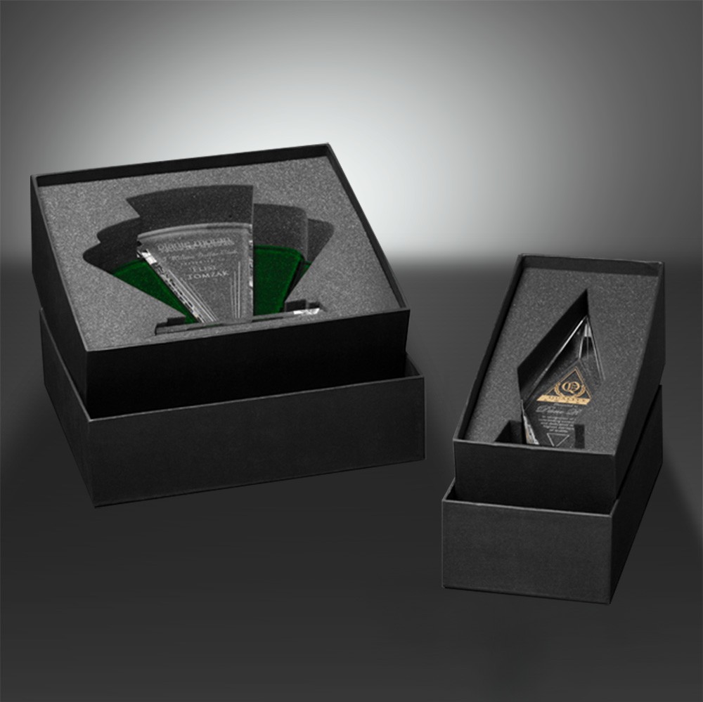 Picture of Pencil Award on Black Glass Base 8" W