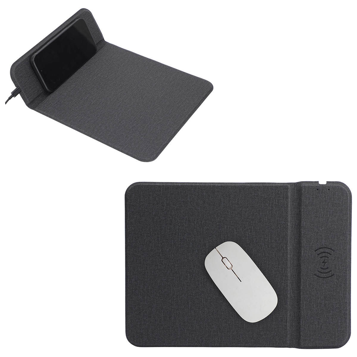 Picture of Azure 15W Wireless Charger Mouse Pad with Kickstand