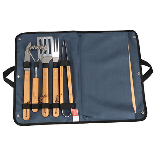 Picture of Firepit 5-Piece BBQ Set with Cutting Board & Carrying Case