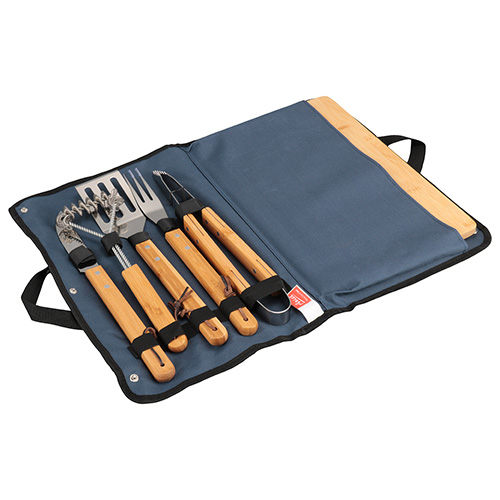 Picture of Firepit 5-Piece BBQ Set with Cutting Board & Carrying Case