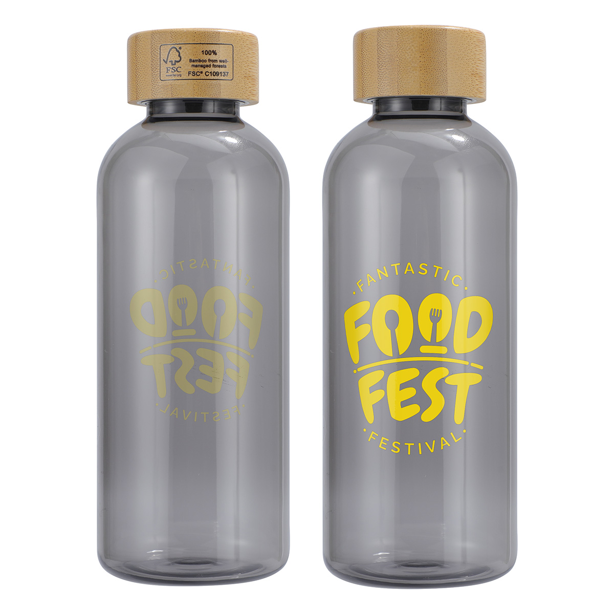 Picture of Vida 22 oz RPET Reusable Sports Bottle w/ Bamboo Lid