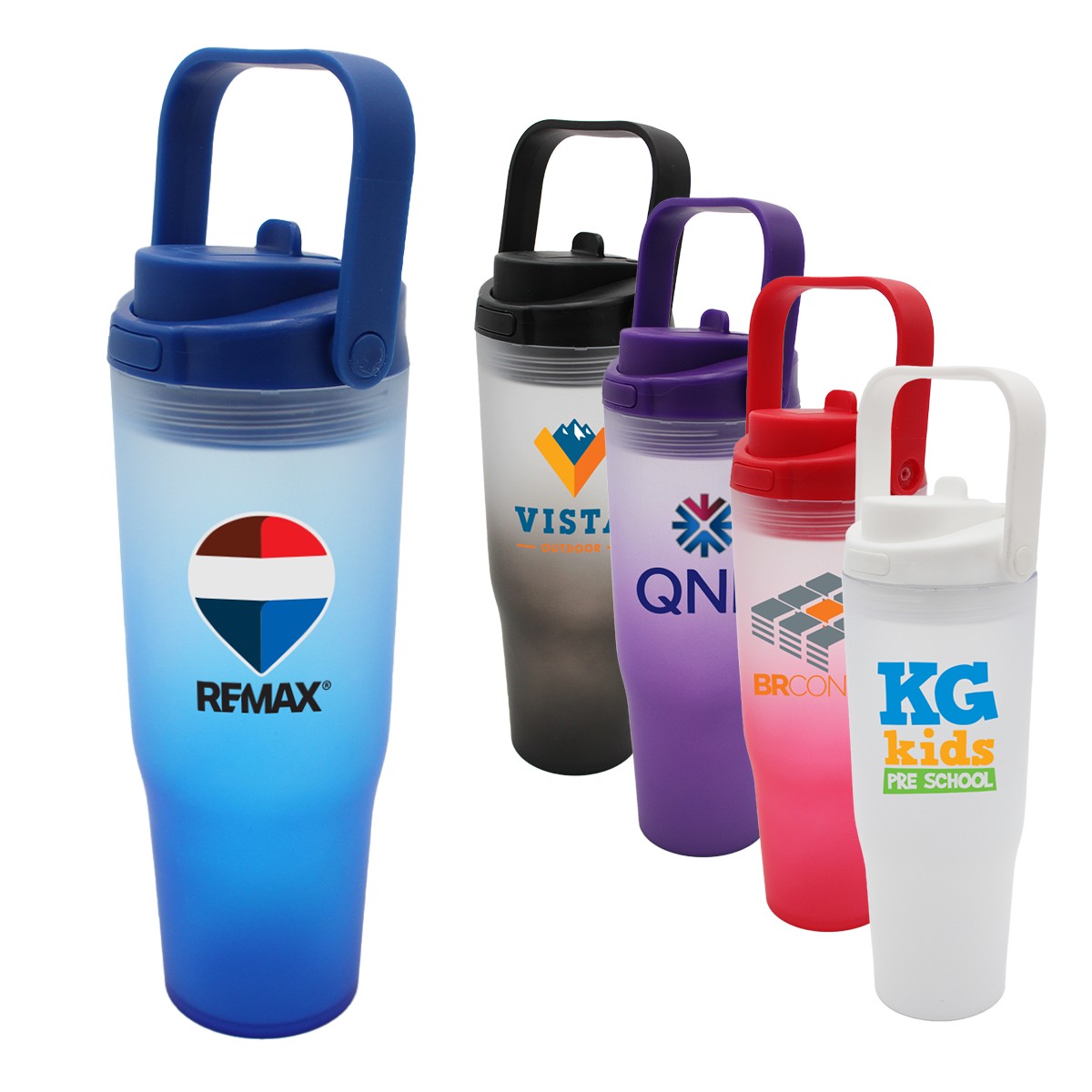 Picture of Halcyon® 30 oz. Recycled Ombre Tumbler with Carrying Handle, Full Color Digital