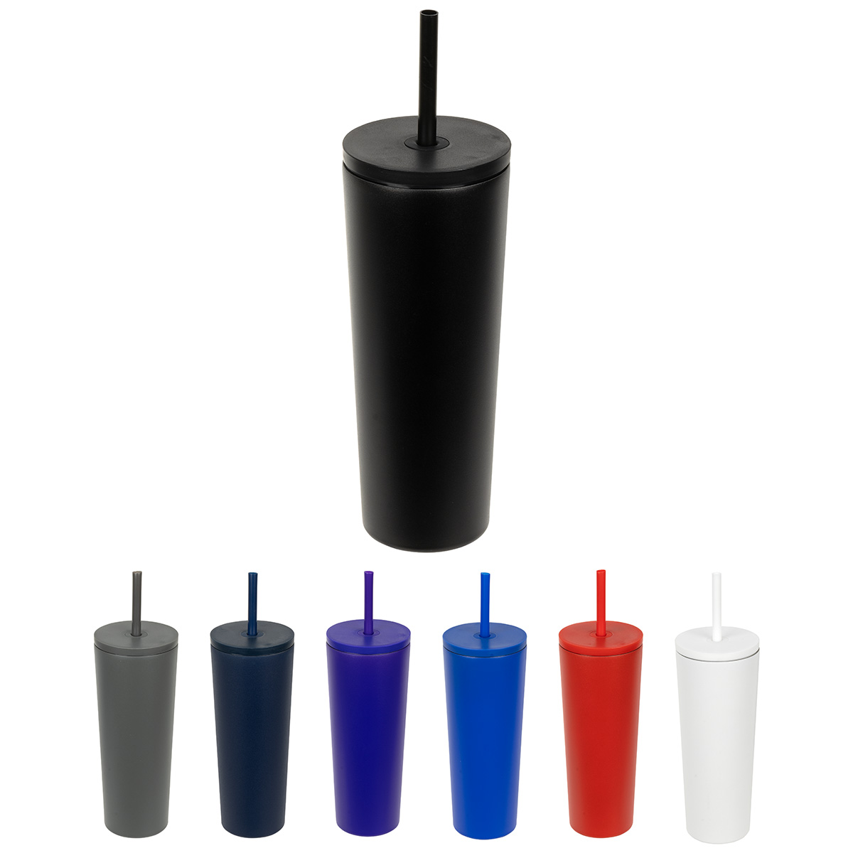 Picture of Bradford 24 oz Vacuum Insulated Stainless Steel Tumbler with Straw