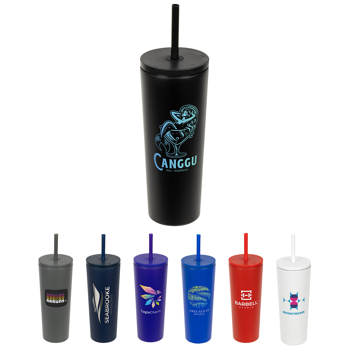 Picture of Bradford 24 oz Vacuum Insulated Stainless Steel Tumbler with Straw