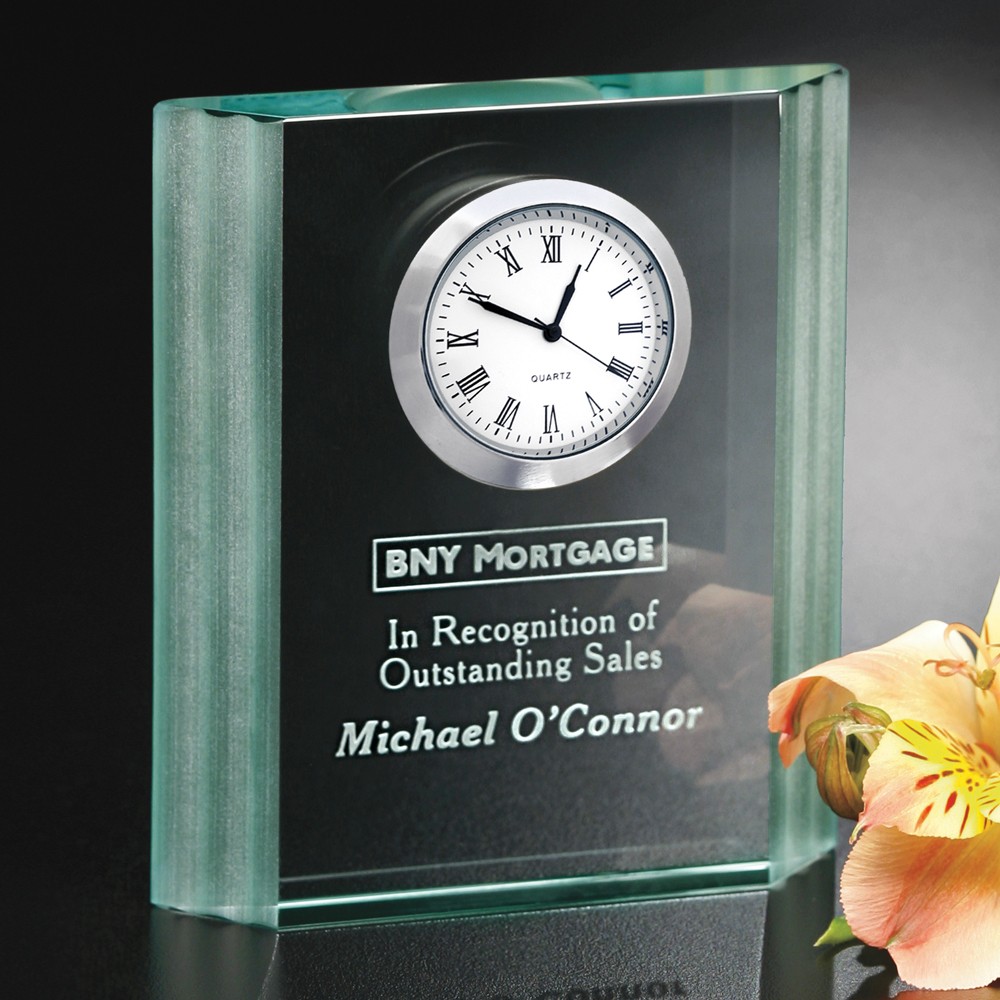Picture of Jade Wave Clock 4-1/2"