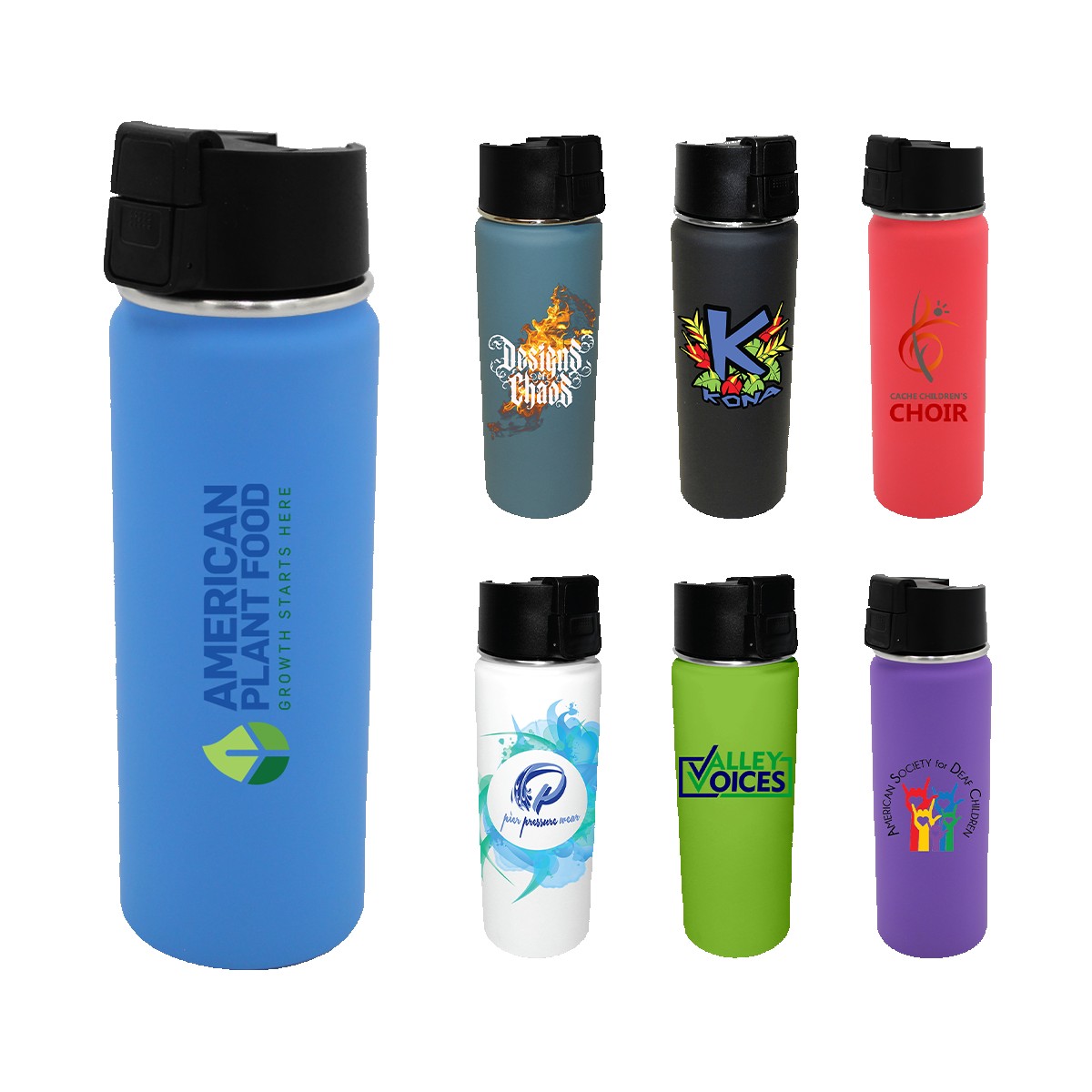 Picture of 20 Oz. Halcyon® Sport Bottle w/Push Button Lid (Full Color Digital)