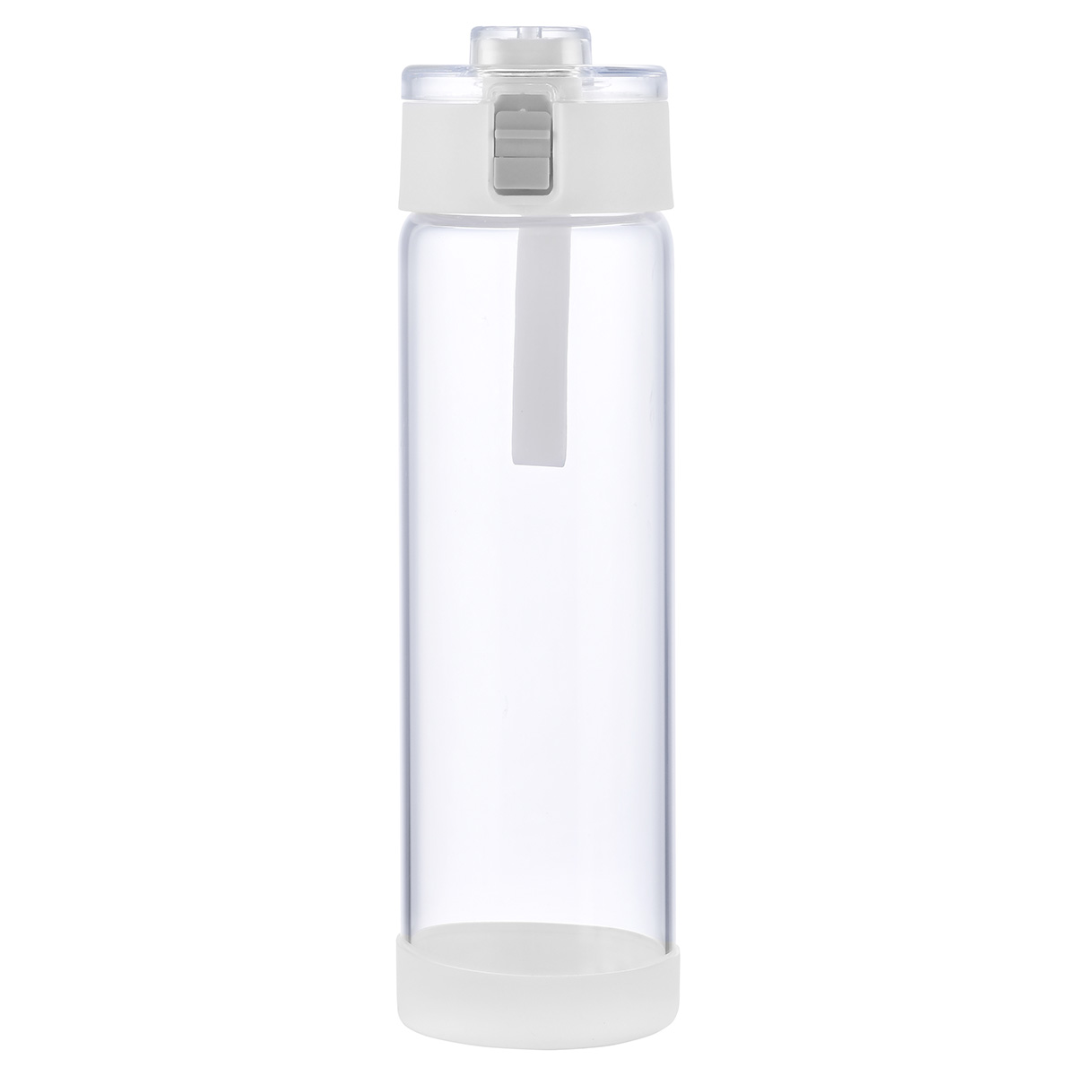 Picture of Hector 22 oz Push-Button Glass Bottle w/ Silicone Strap & Base