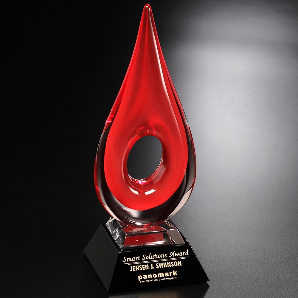 Picture of Red Teardrop Award 14"